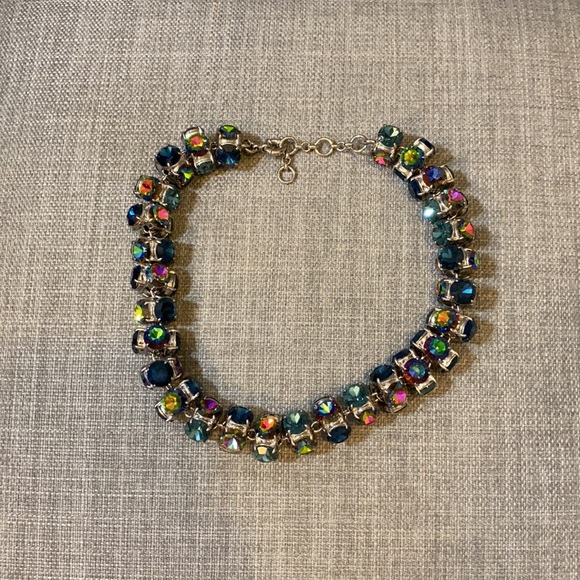 NWOT J.Crew Full Spectrum Rainbow Crystal Necklace - Picture 2 of 4